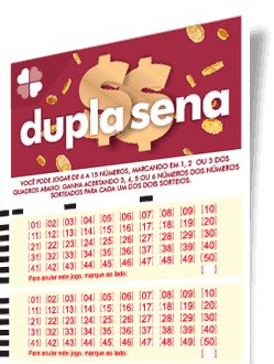 Bilhete da Dupla Sena.